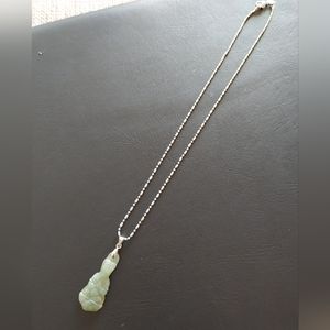 ( EVERYTHING MUST GO- 5/$10) ice jade blessing god necklace